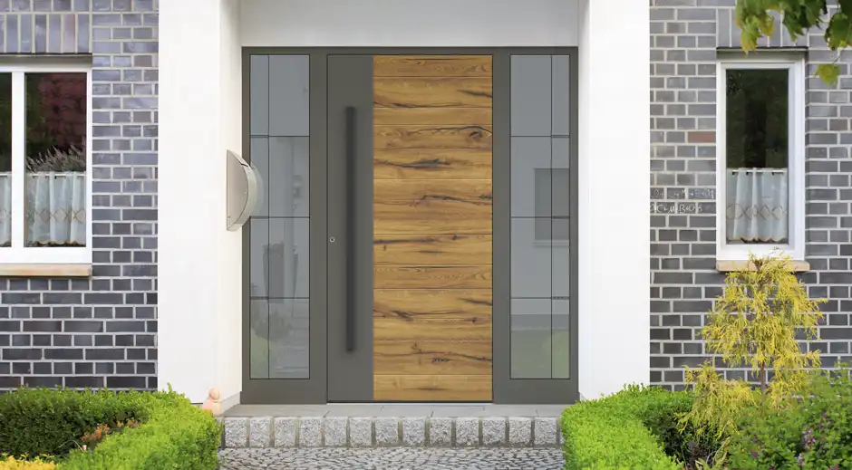 Natürliche Haustüren mit Holzdesign