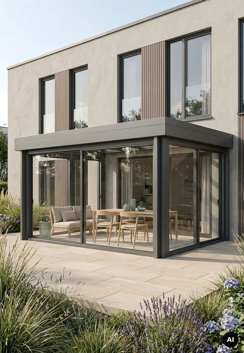 Solarlux Wintergarten SDL Avalis mit Flachdach